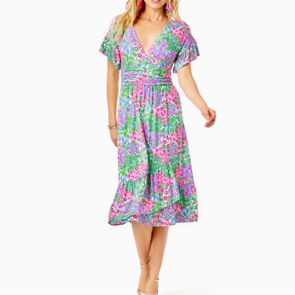 Lilly Pulitzer Juliet Ruffle Midi Dress